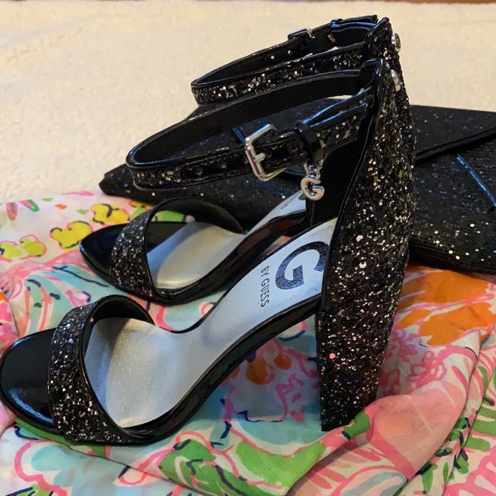GUESS-Open toe Sandals Black/Silver - Picture 3 of 10